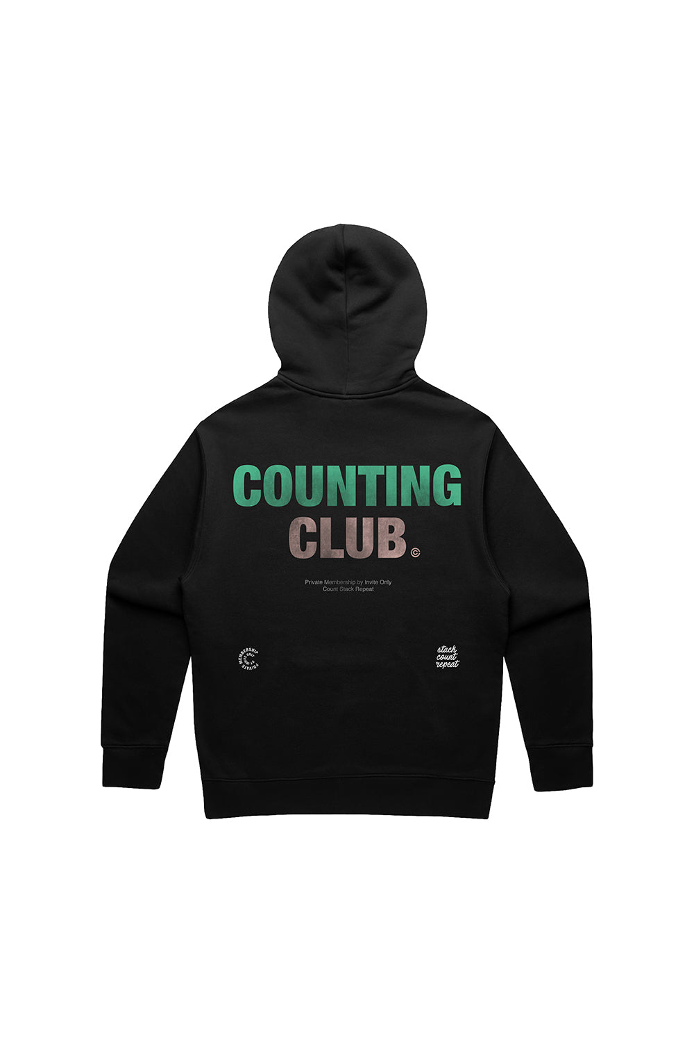 Counting Club Heavyweight Fleece Hoodie- Black