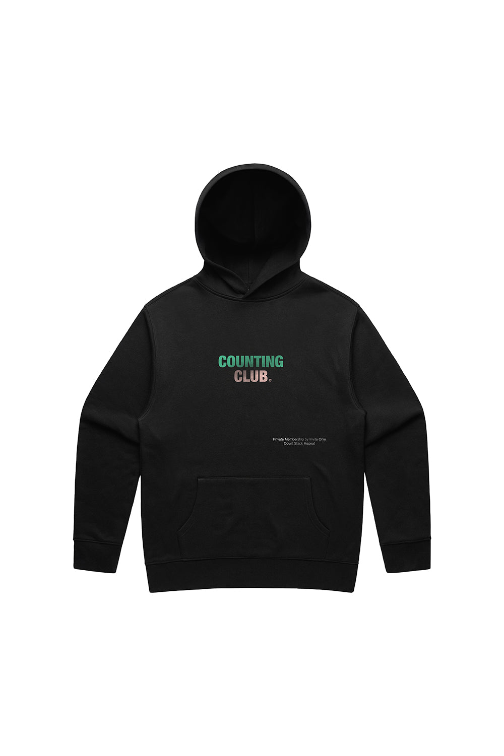 Counting Club Heavyweight Fleece Hoodie- Black