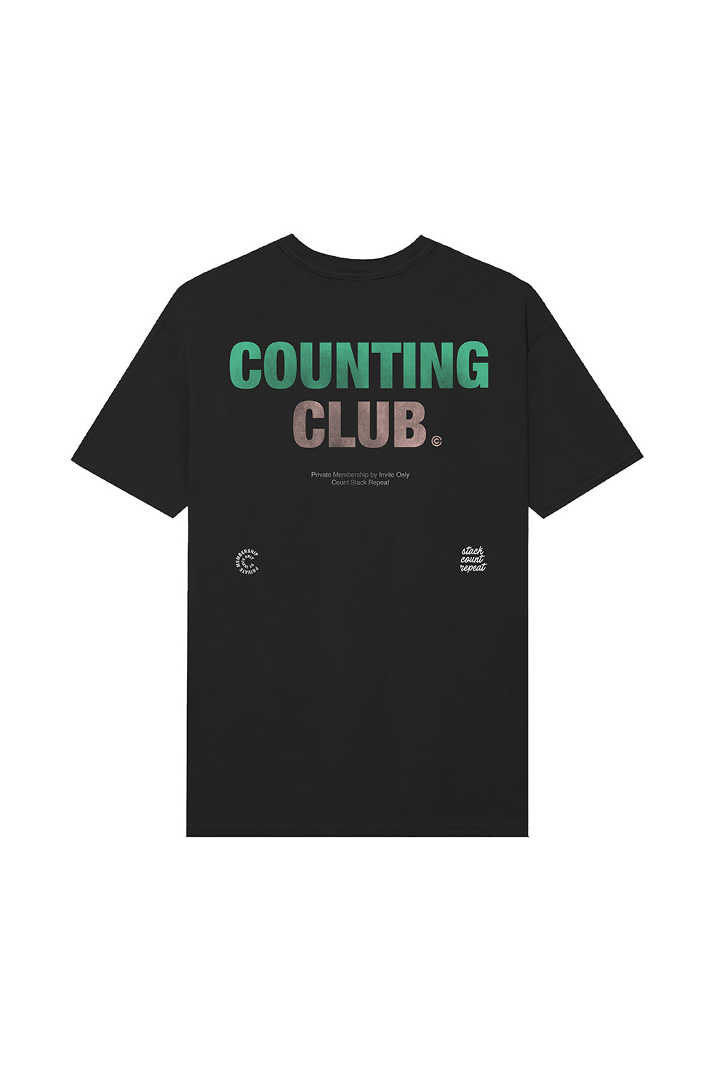 Counting Club Heavyweight T-shirt- Black