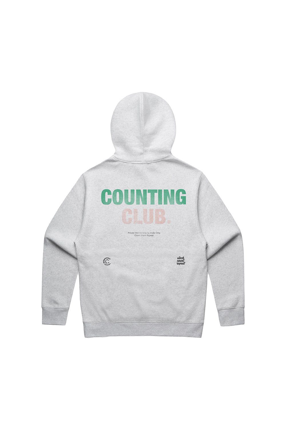 Counting Club Heavyweight Fleece Hoodie- White